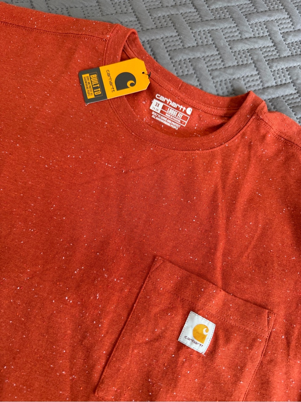 Carhartt Rust Speckled Pocket Tee